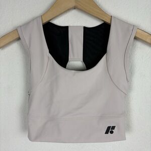 Forme Size S posture support shoulder support Bra Ecru Solid Pullover Racerback